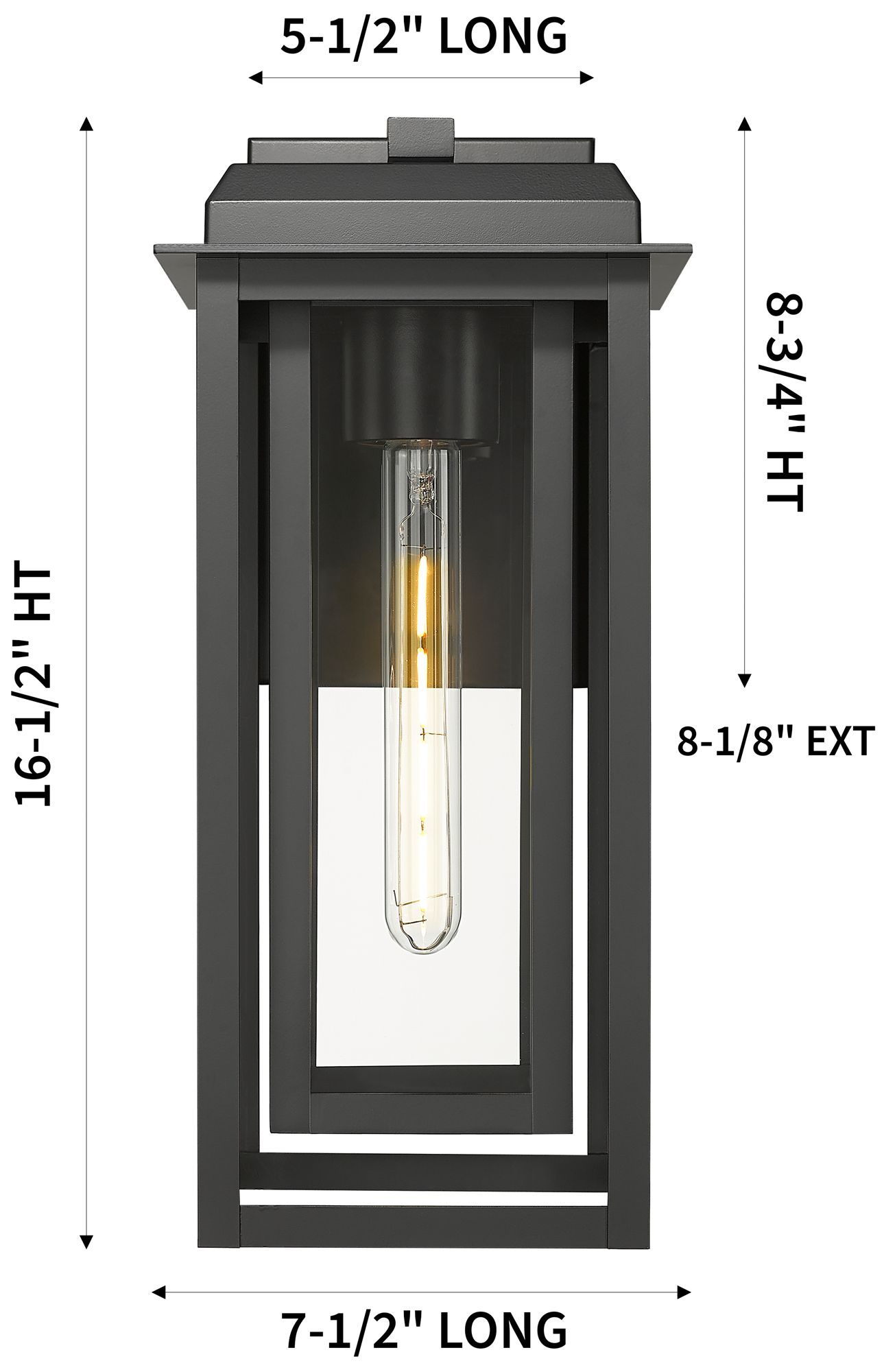 Image 4 Mansfield 17" Matte Black Coastal Outdoor Sconce With Clear Glass more views