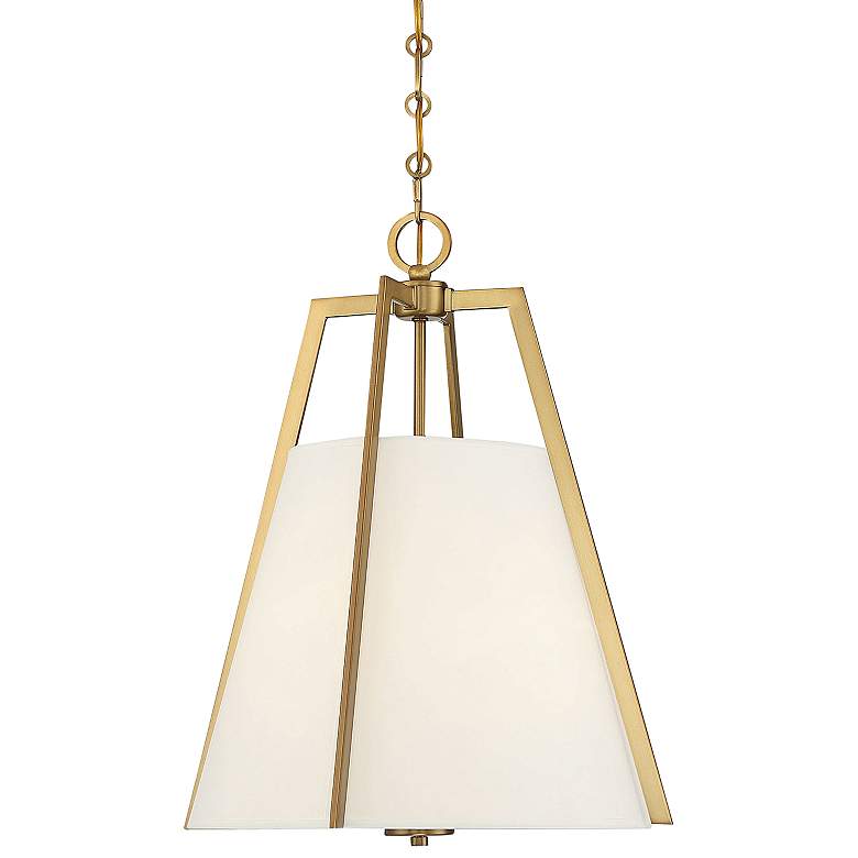 Image 1 Mansfield 18" Wide Warm Brass Pendant Light