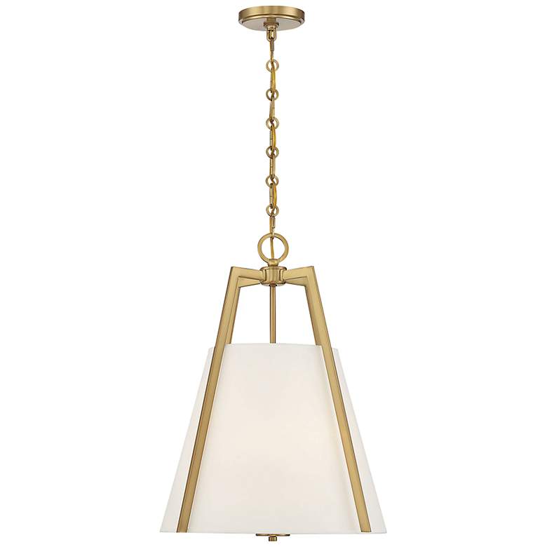 Image 3 Mansfield 18 inch Wide Warm Brass Pendant Light more views