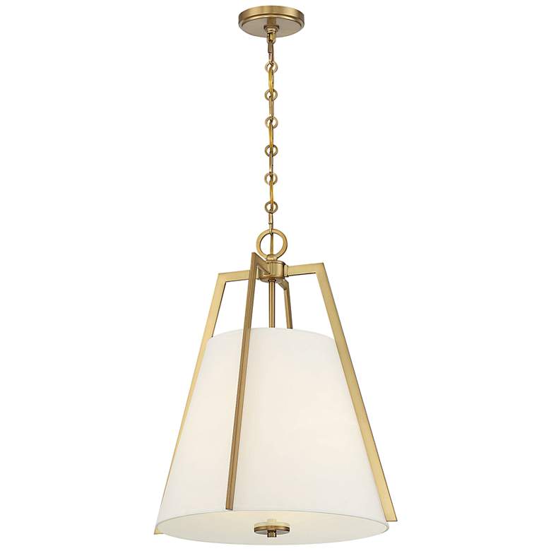 Image 4 Mansfield 18 inch Wide Warm Brass Pendant Light more views