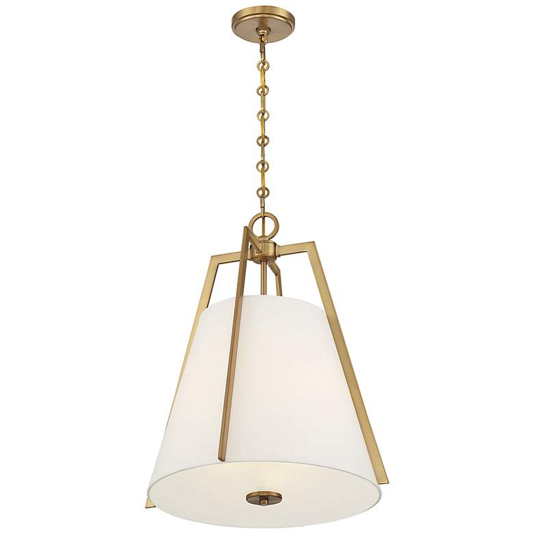 Image 5 Mansfield 18 inch Wide Warm Brass Pendant Light more views