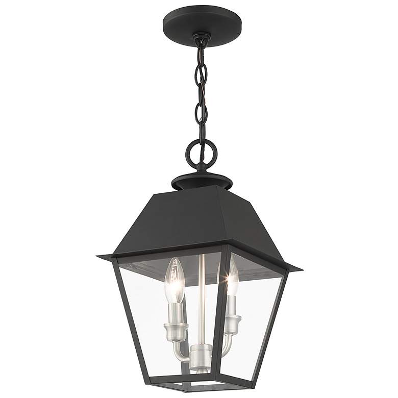 Image 7 Mansfield 2 Light Black Outdoor Pendant Lantern more views