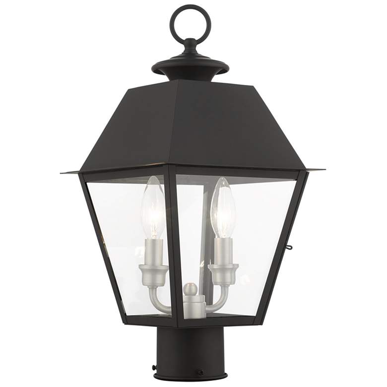 Image 1 Mansfield 2 Light Black Outdoor Post Top Lantern
