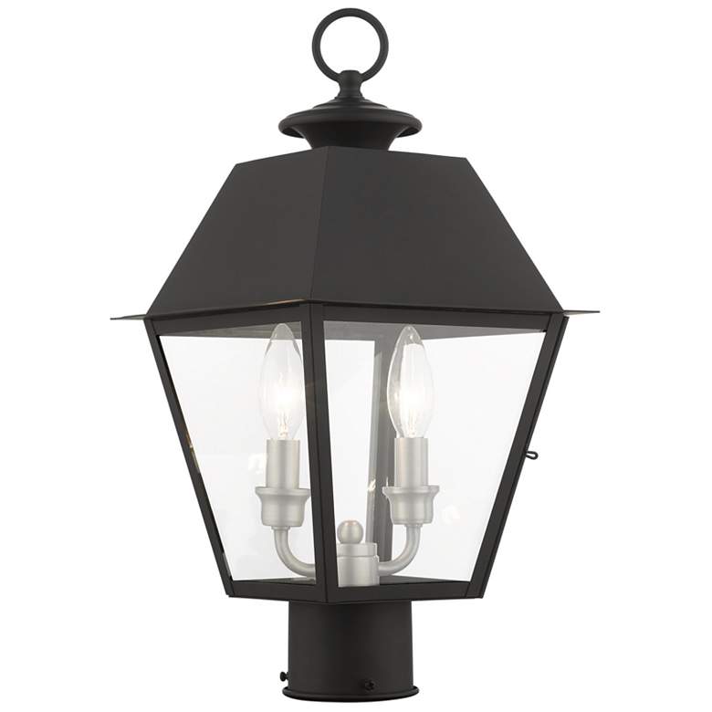 Image 1 Mansfield 2 Light Black Outdoor Post Top Lantern