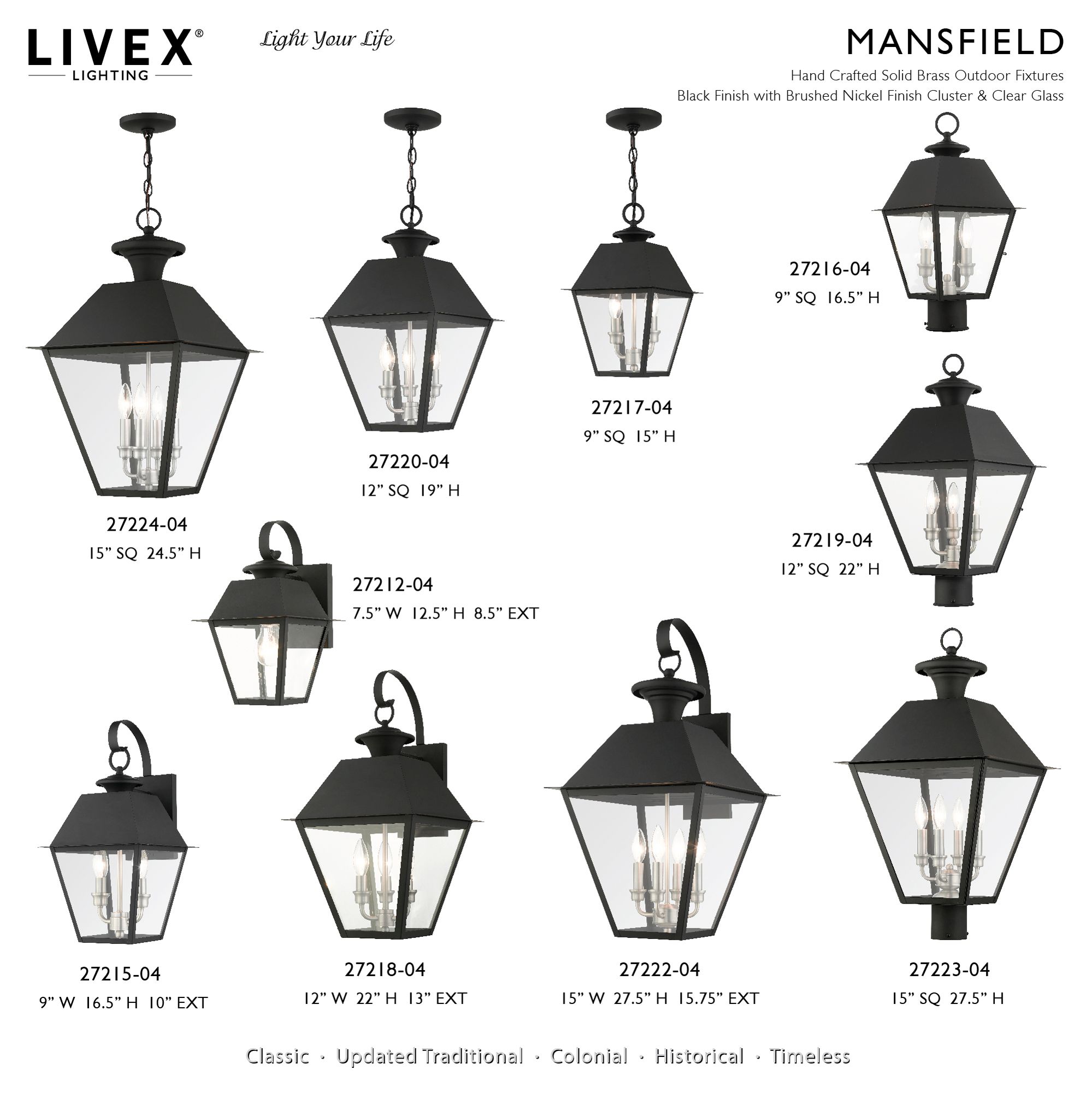 Image 3 Mansfield 2 Light Black Outdoor Wall Lantern more views