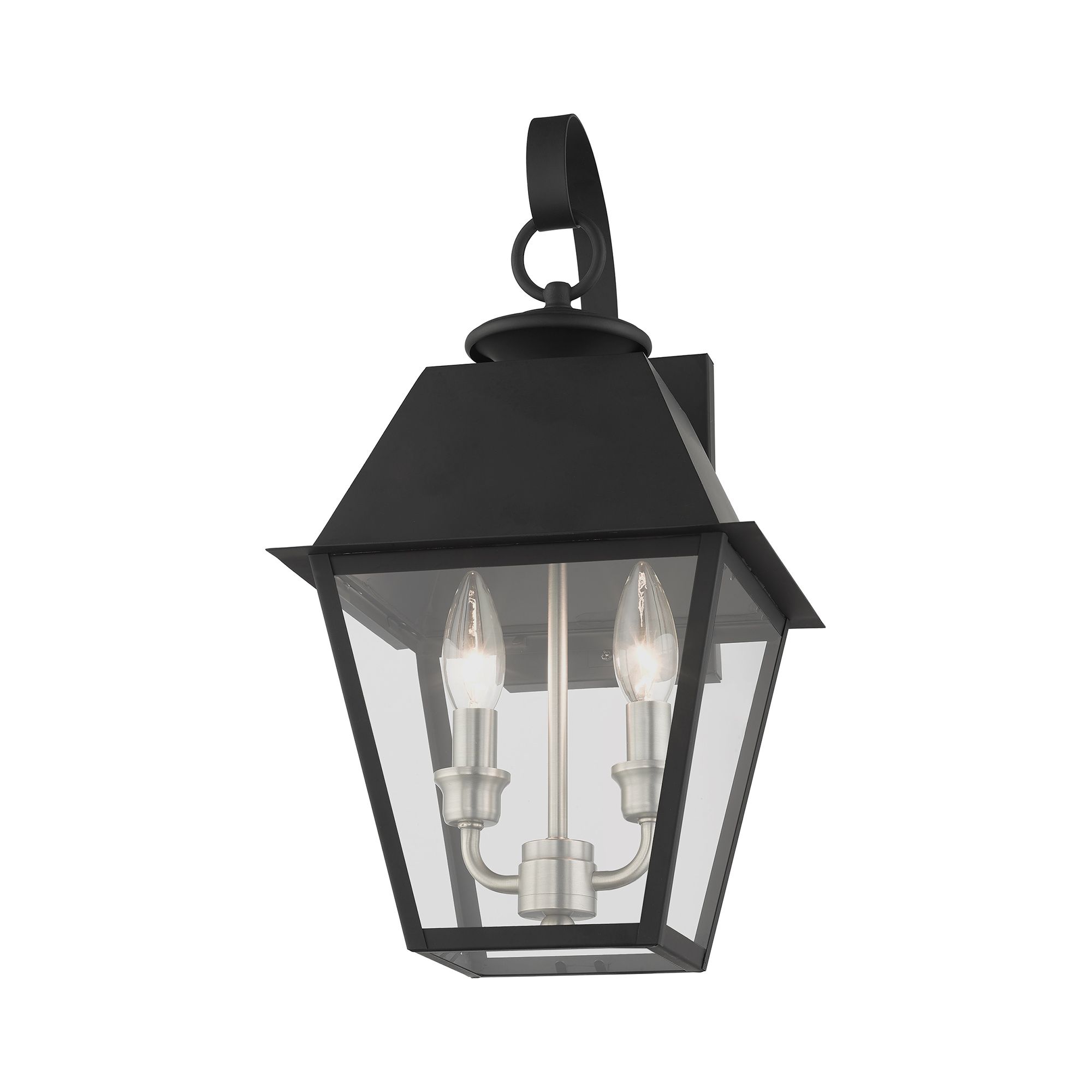 Image 5 Mansfield 2 Light Black Outdoor Wall Lantern more views