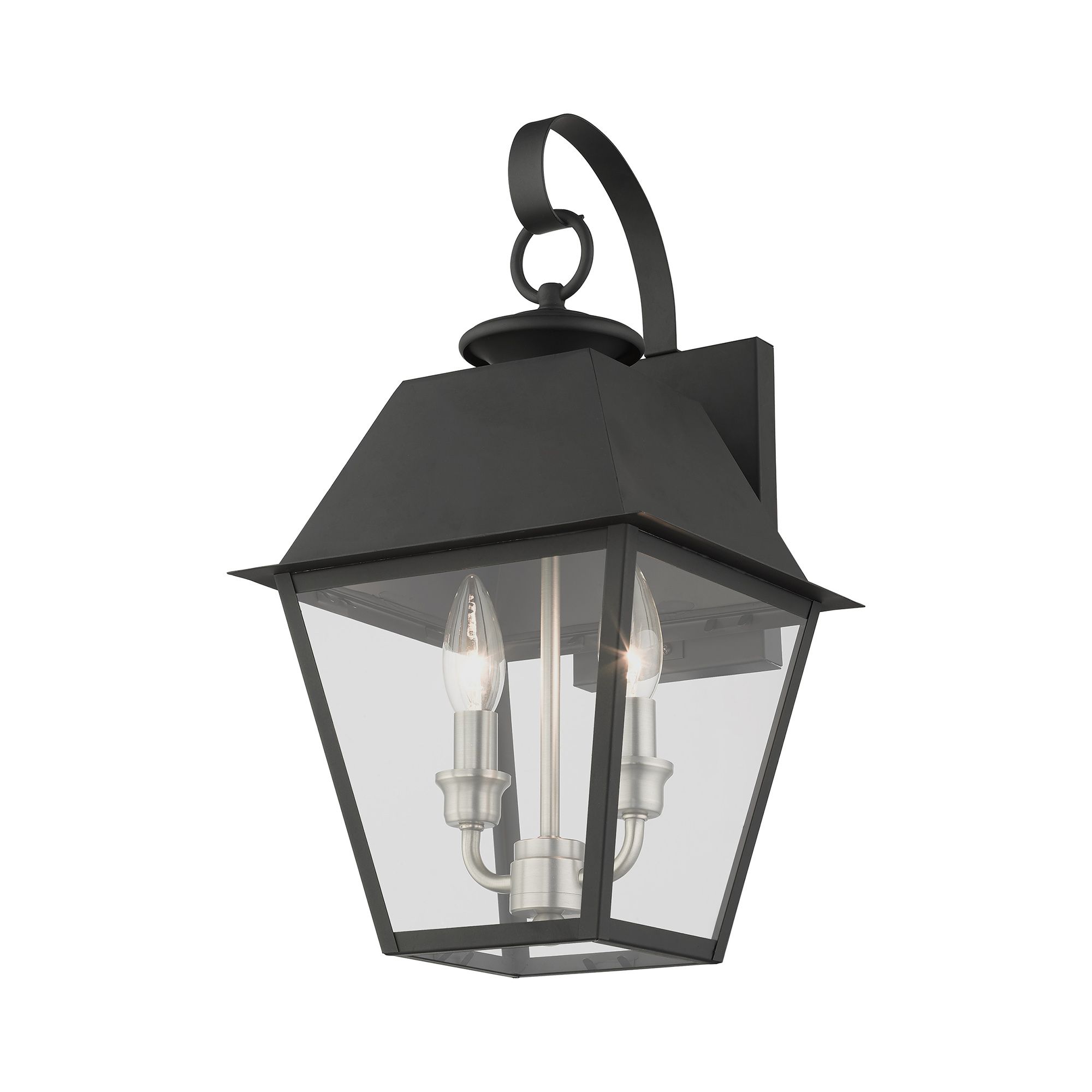 Image 6 Mansfield 2 Light Black Outdoor Wall Lantern more views