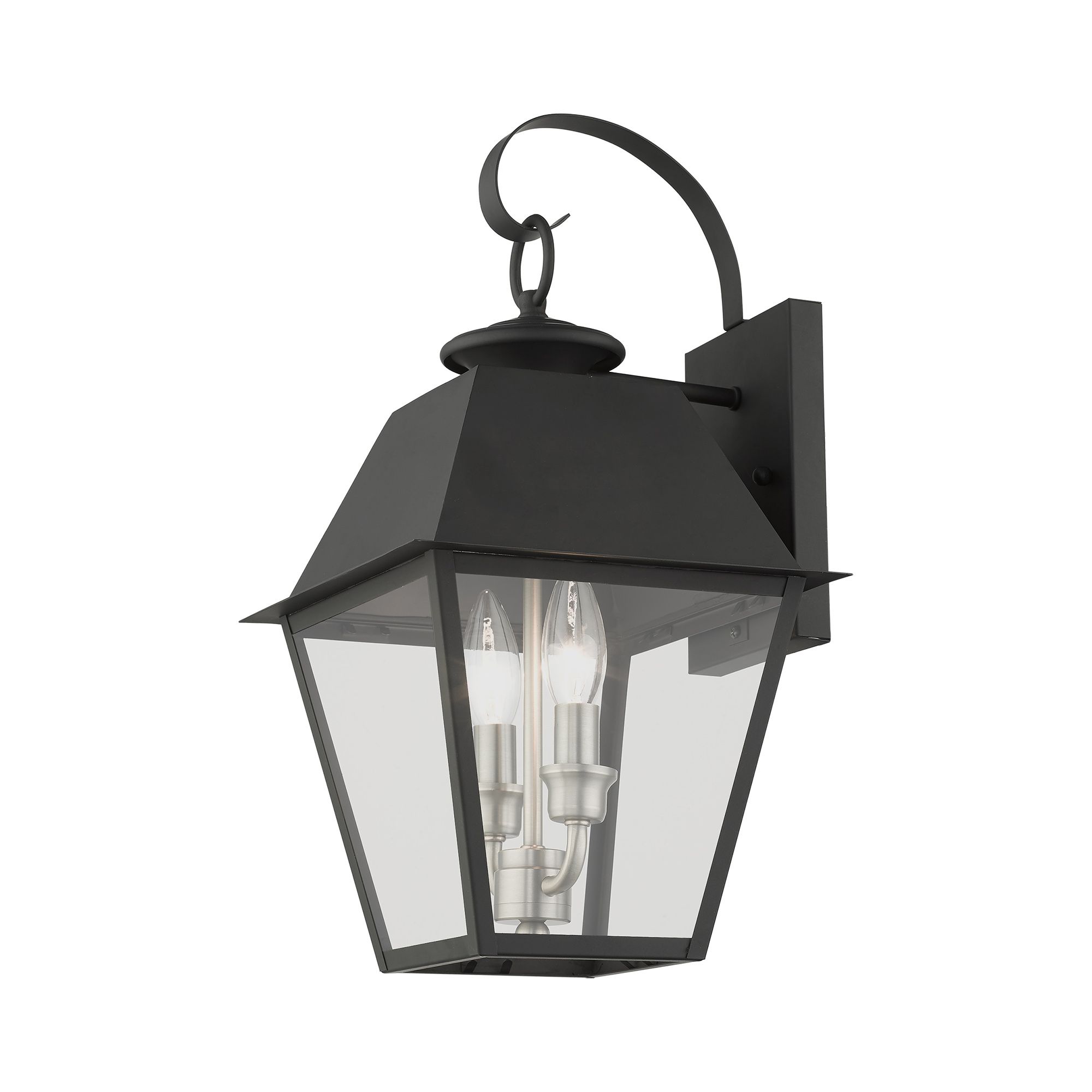 Image 7 Mansfield 2 Light Black Outdoor Wall Lantern more views