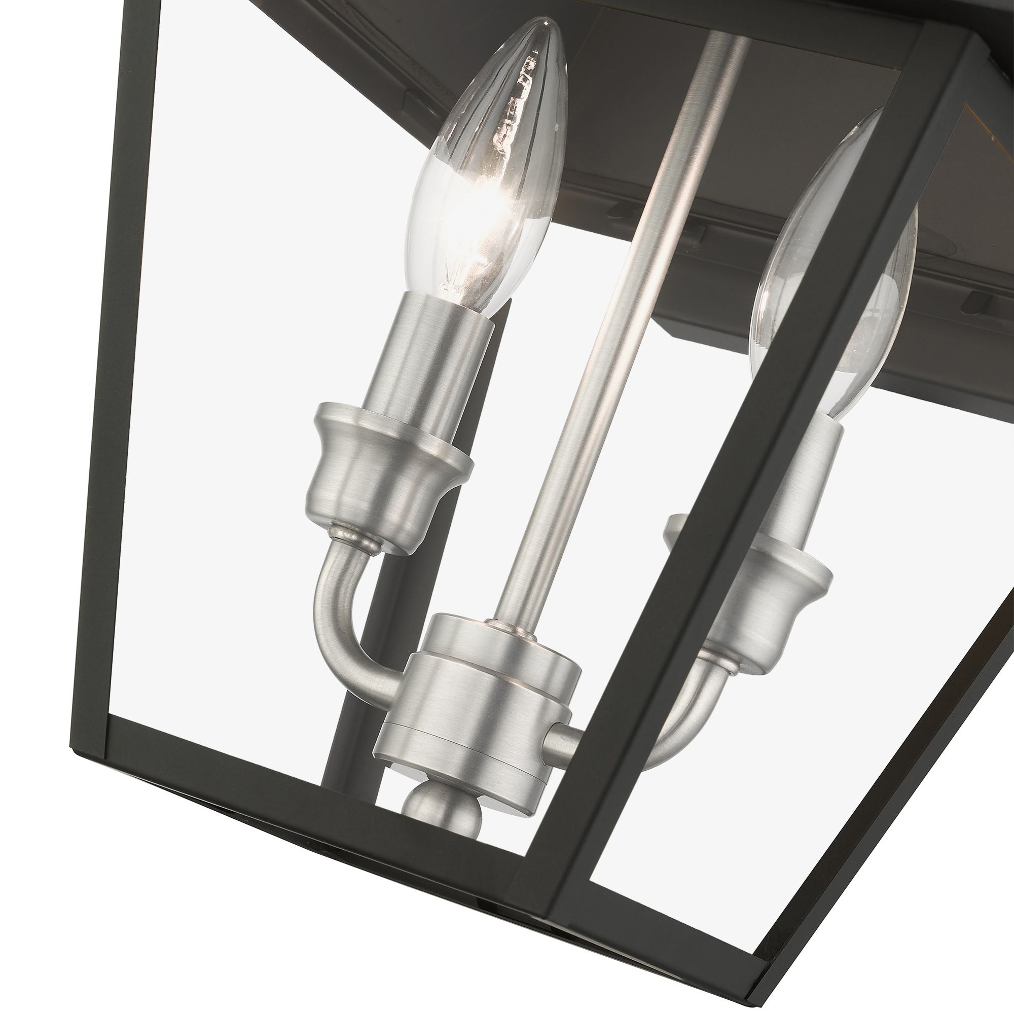 Mansfield 2 Light Black Outdoor Wall Lantern