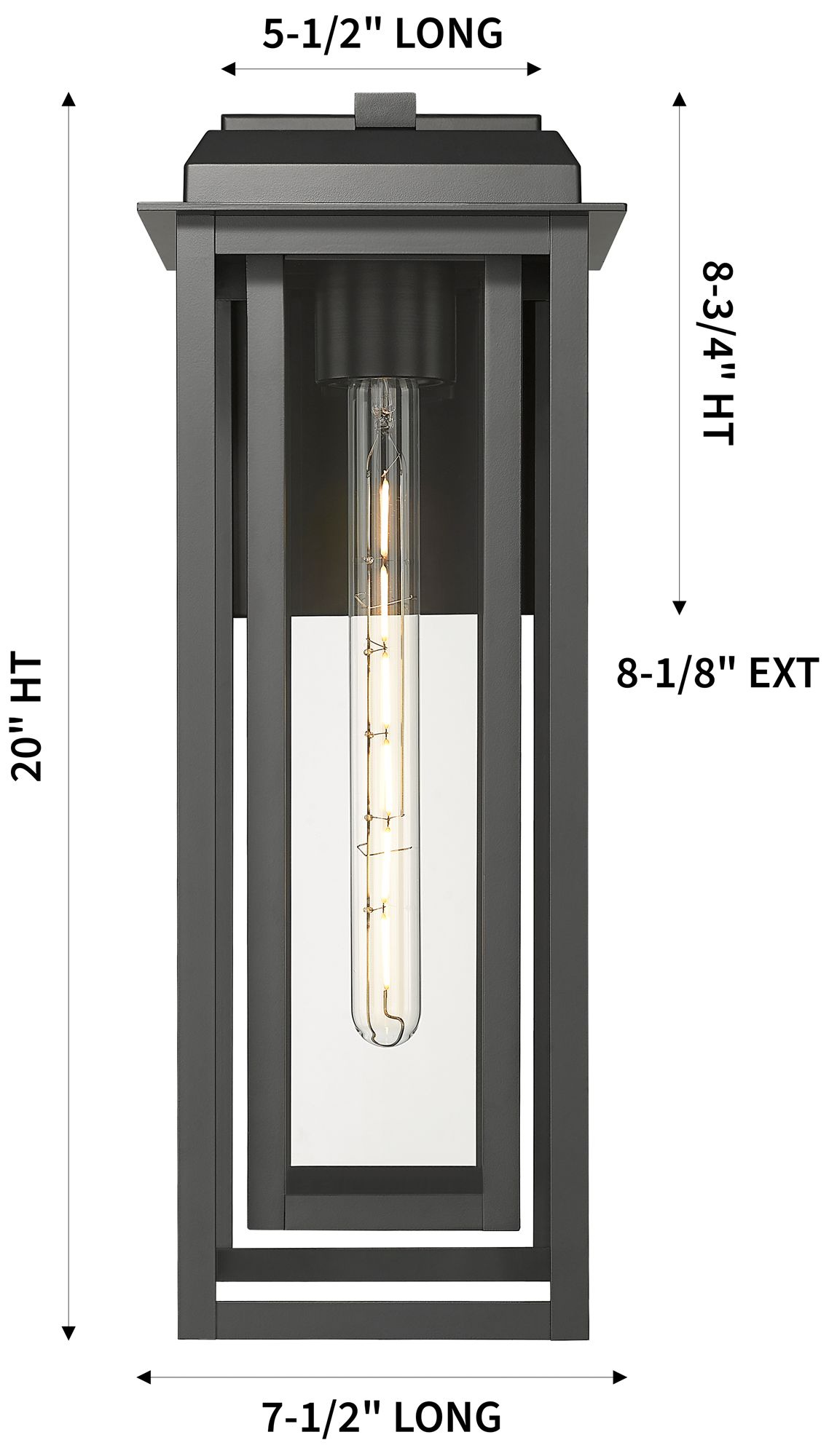 Image 4 Mansfield 20" Matte Black Coastal Outdoor Sconce With Clear Glass more views