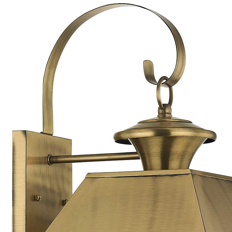 Image 4 Mansfield 22 inch High Antique Brass 3-Light Outdoor Wall Light more views