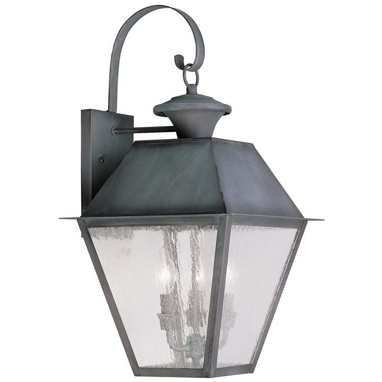 Image 2 Mansfield 23 1/2" High Charcoal 3-Light Outdoor Wall Lantern