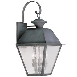 Mansfield 23 1/2" High Charcoal 3-Light Outdoor Wall Lantern