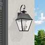 1_Mansfield 23 1/2" High Charcoal 3-Light Outdoor Wall Lantern