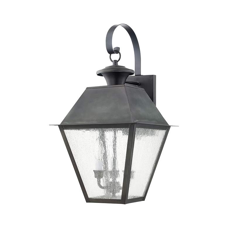 Image 4 Mansfield 23 1/2" High Charcoal 3-Light Outdoor Wall Lantern more views