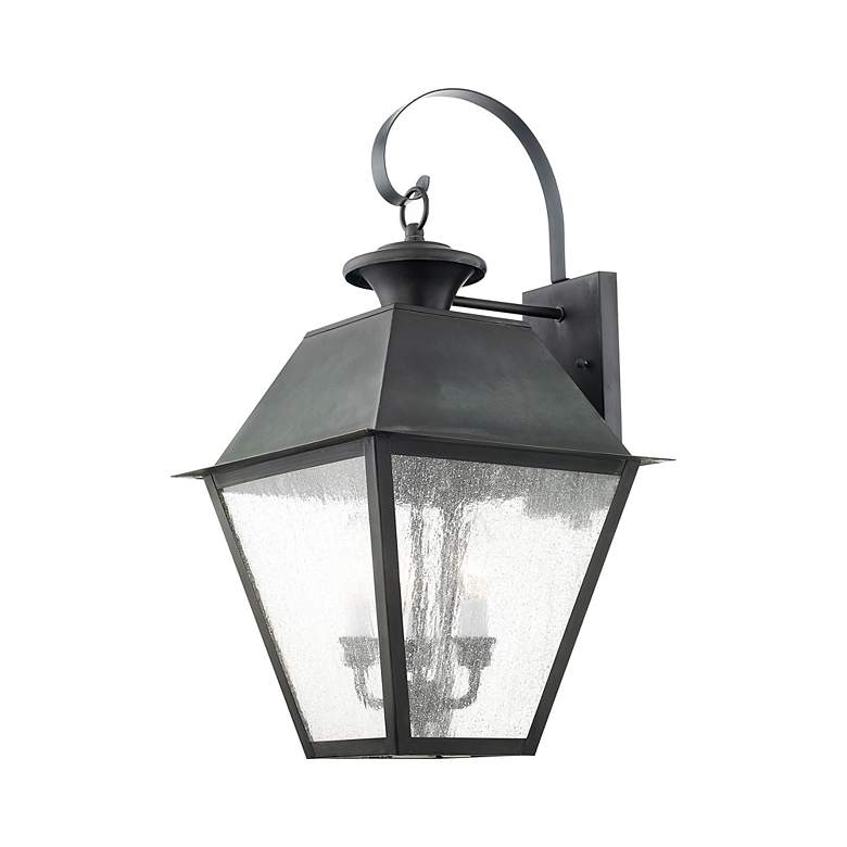 Image 5 Mansfield 23 1/2" High Charcoal 3-Light Outdoor Wall Lantern more views