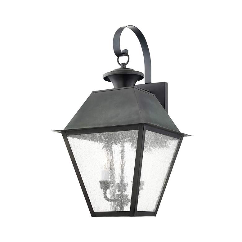 Image 6 Mansfield 23 1/2" High Charcoal 3-Light Outdoor Wall Lantern more views