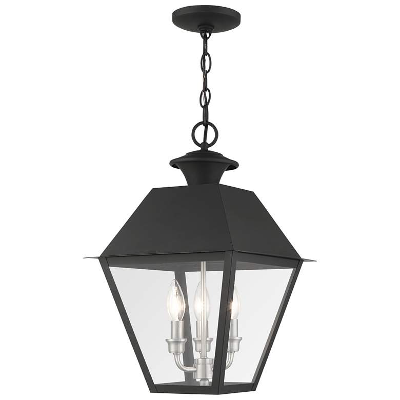 Image 1 Mansfield 3 Light Black Outdoor Pendant Lantern