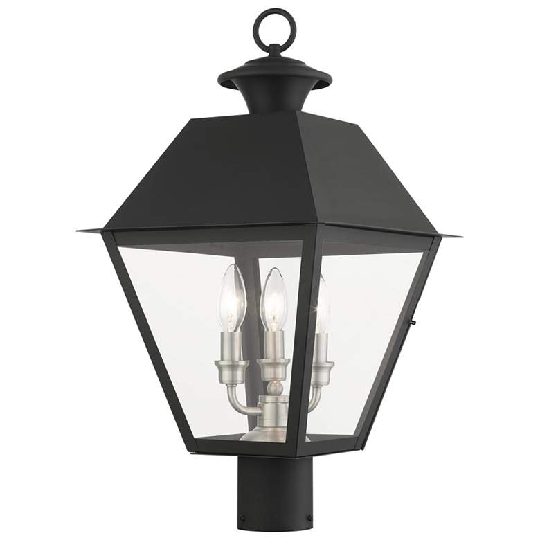 Image 1 Mansfield 3 Light Black Outdoor Post Top Lantern