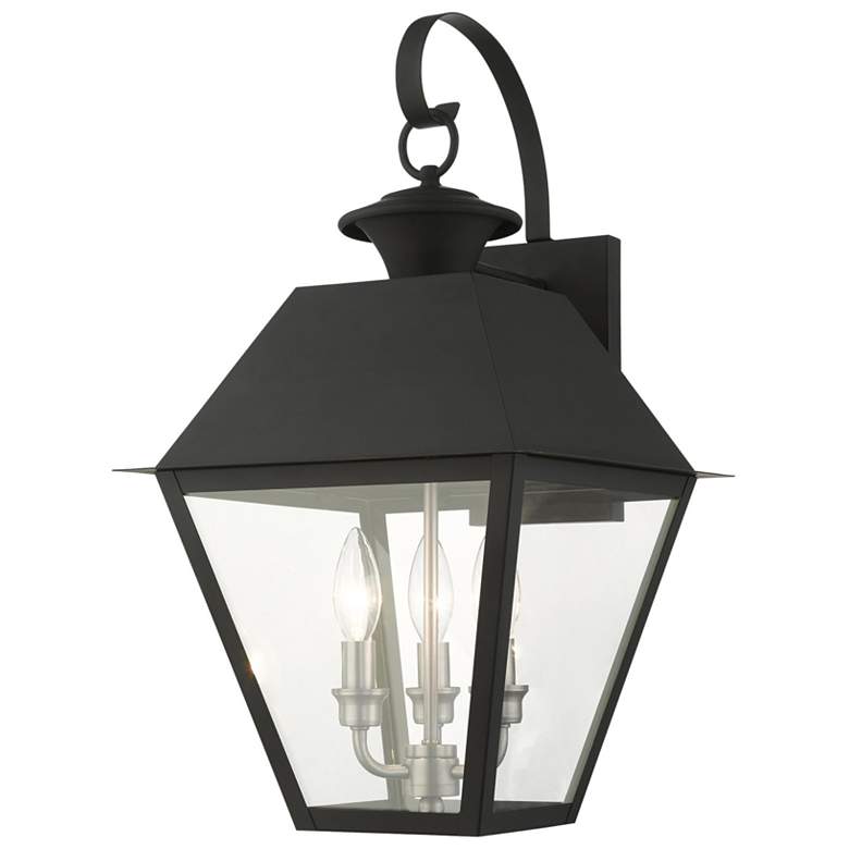 Image 1 Mansfield 3 Light Black Outdoor Wall Lantern