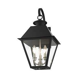 Image5 of Mansfield 3 Light Black Outdoor Wall Lantern more views