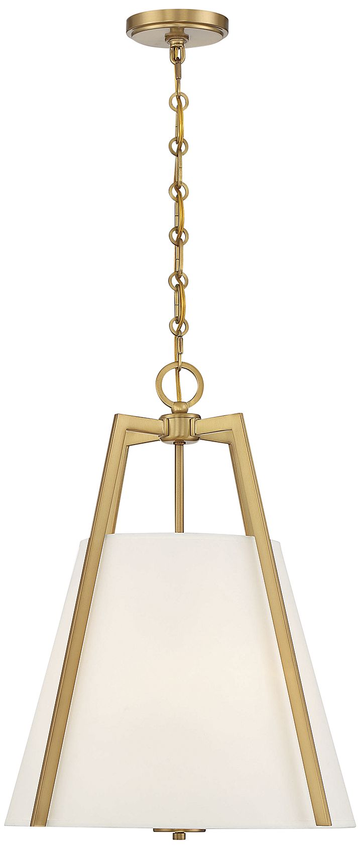 Image 3 Mansfield 3-Light Pendant in Warm Brass more views