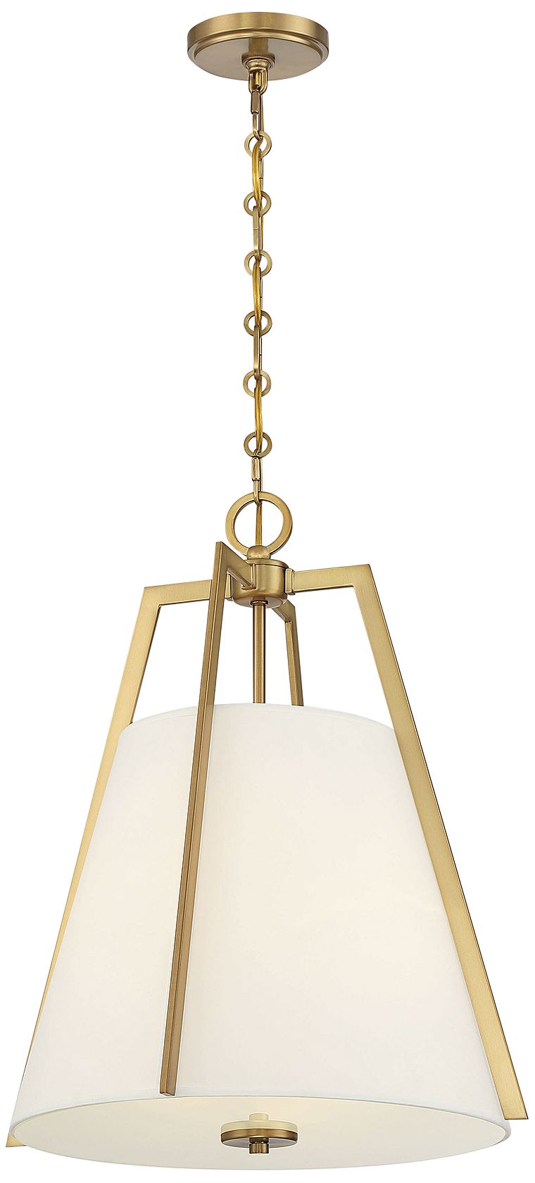 Image 4 Mansfield 3-Light Pendant in Warm Brass more views