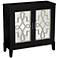 Mansfield 36" Black and Mirrored 2-Door Accent Media Cabinet