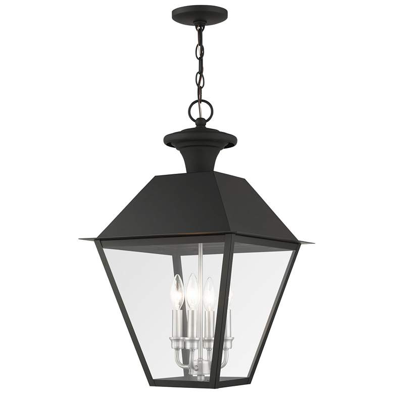 Image 1 Mansfield 4 Light Black Outdoor Pendant Lantern