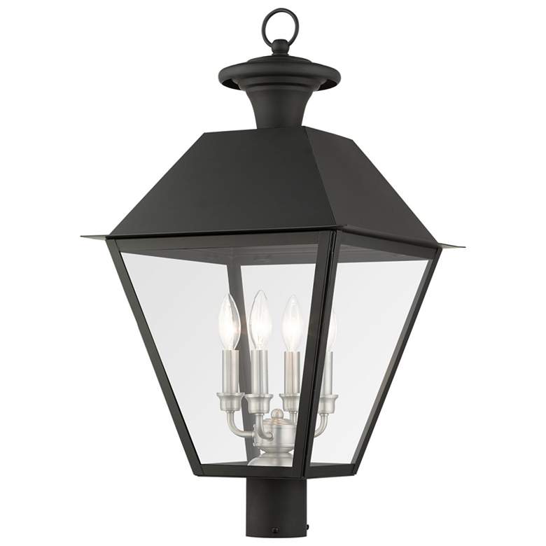 Image 1 Mansfield 4 Light Black Outdoor Post Top Lantern