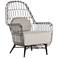 Manten Vintage Iron Rattan Outdoor Wing Chair