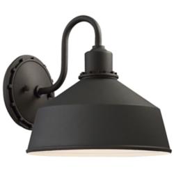 Mantiel 10" High Black Outdoor Barn Wall Light