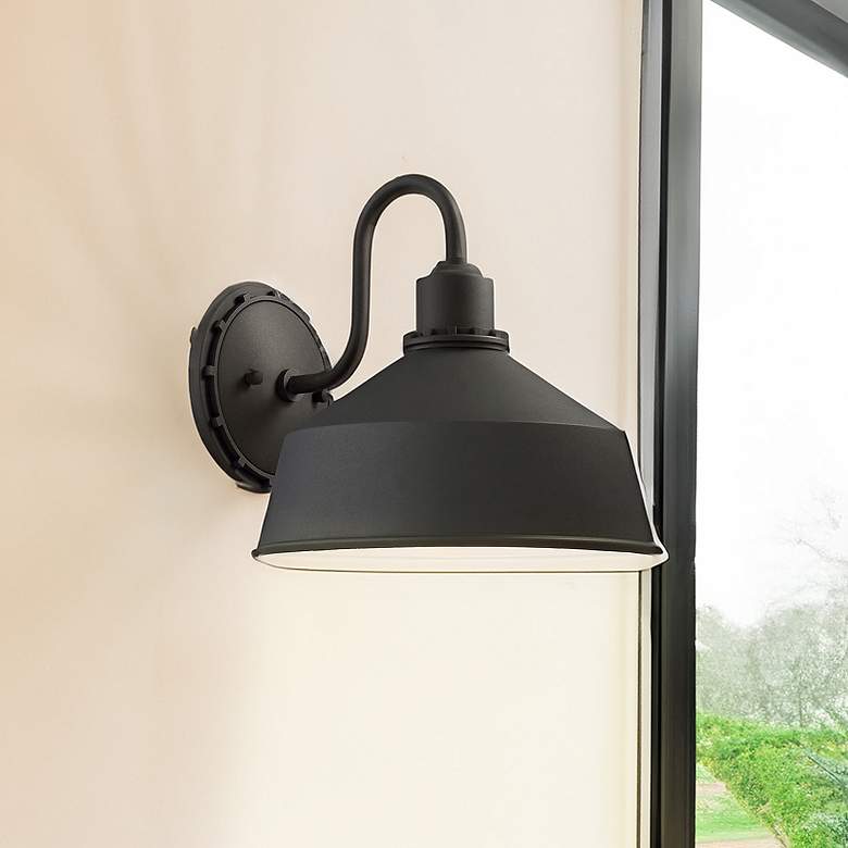 Image 1 Mantiel 10" High Black Outdoor Barn Wall Light