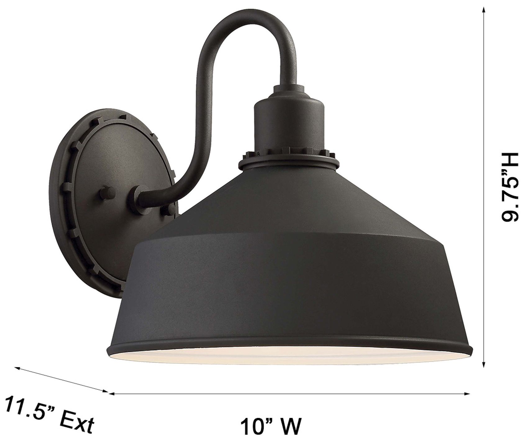 Image 6 Mantiel 10" High Black Outdoor Barn Wall Light more views