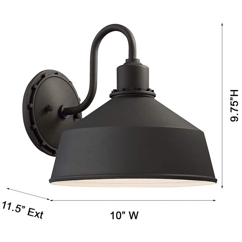 Image 6 Mantiel 10" High Black Outdoor Barn Wall Light more views
