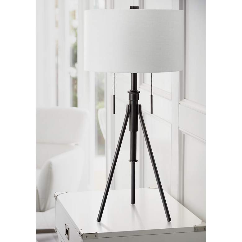 Image 1 Mantis Adjustable Oil Rubbed Bronze Tripod Table Lamp