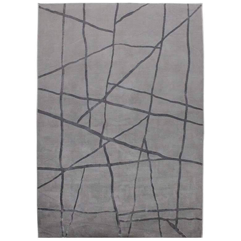 Image 1 Mantle 10204 5'3"x7'3" Gray Blue Rectangular Area Rug