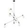 Mantra 41 3/4" Wide Black and Brass 6-Light Pendant