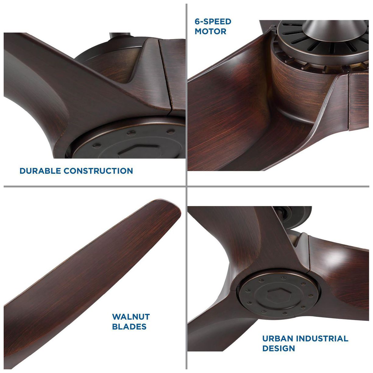 Image 6 Manvel Collection 60-Inch Three-Blade DC Motor Ceiling Fan more views