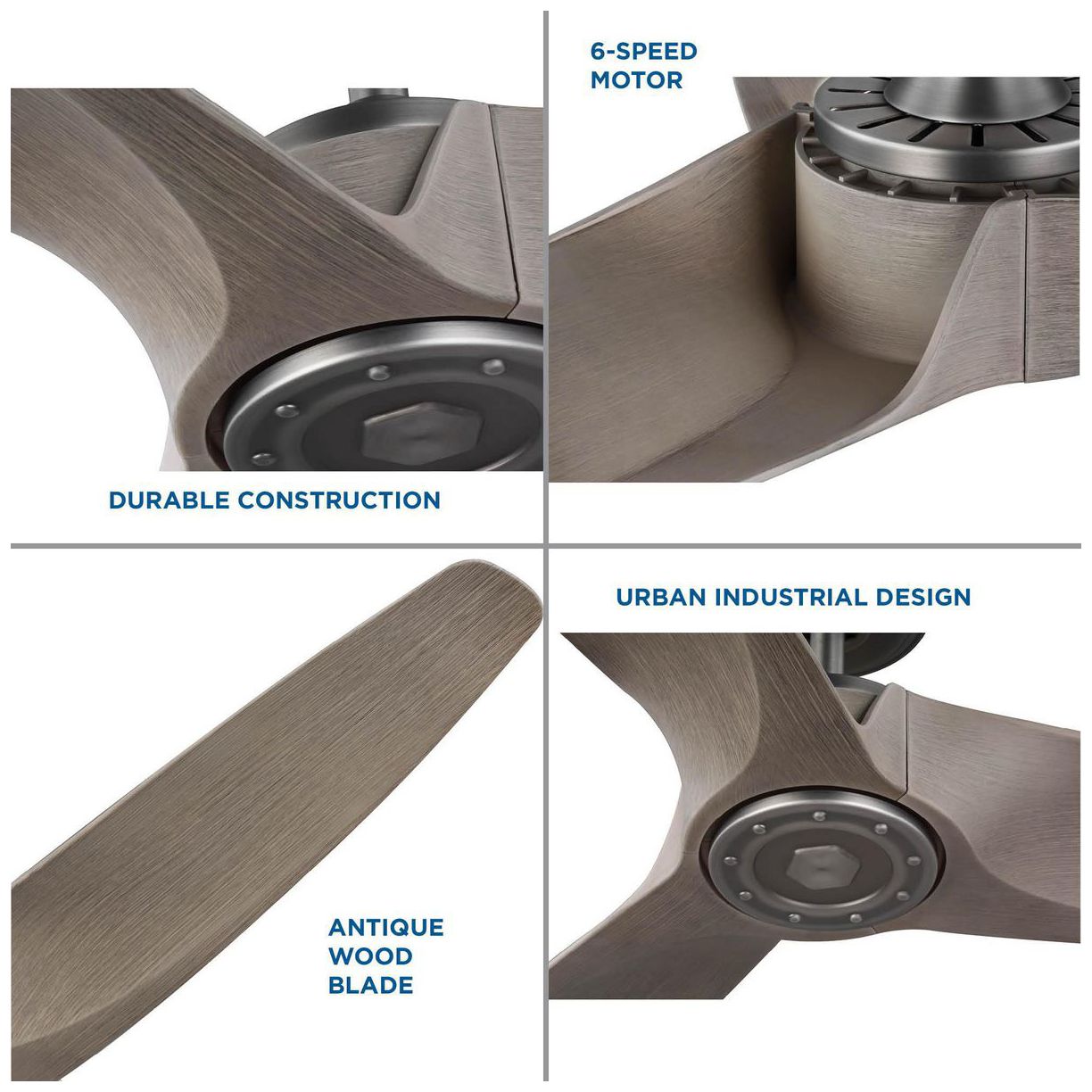 Image 4 Manvel Collection 60-Inch Three-Blade DC Motor Ceiling Fan more views