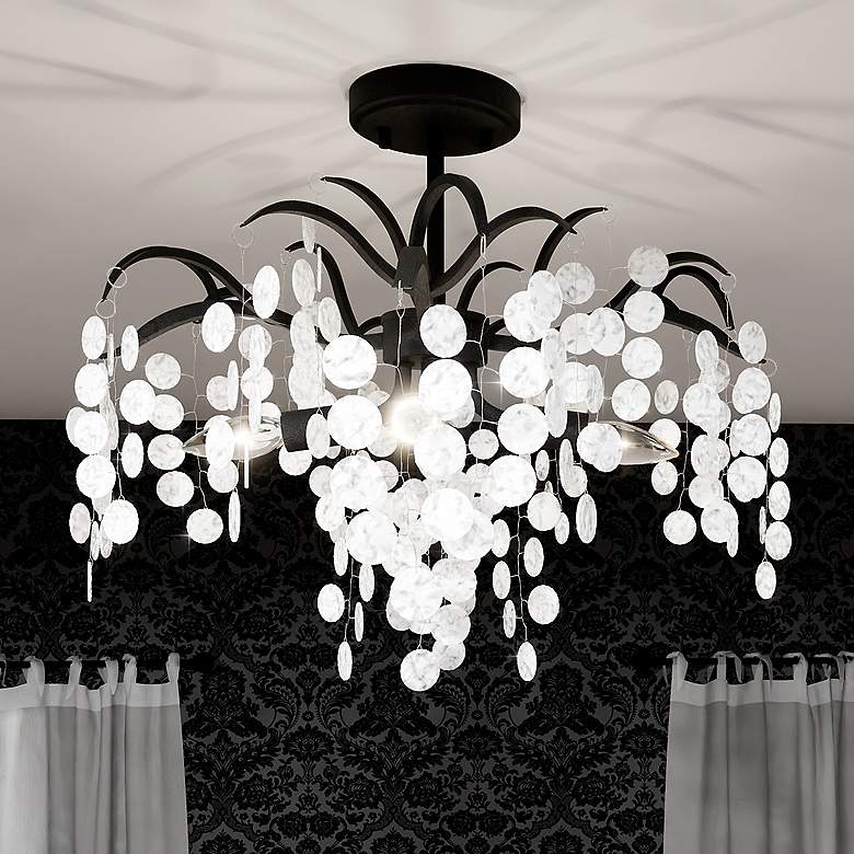 Image 1 Maple 4-Light Earth Black Semi-Flush Mount