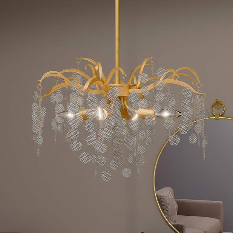 Image 1 Maple 4-Light Gold Leaf Pendant Light