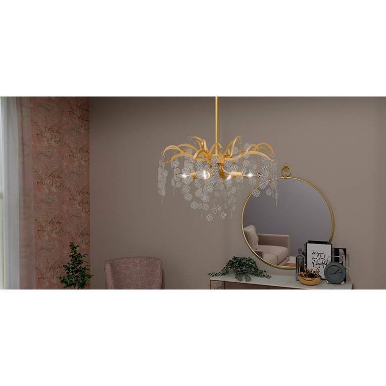 Image 7 Maple 4-Light Gold Leaf Pendant Light more views