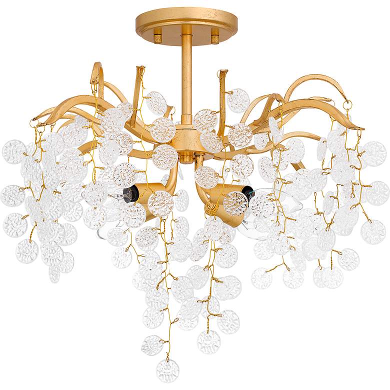 Image 3 Maple 4-Light Gold Leaf Semi-Flush Mount more views