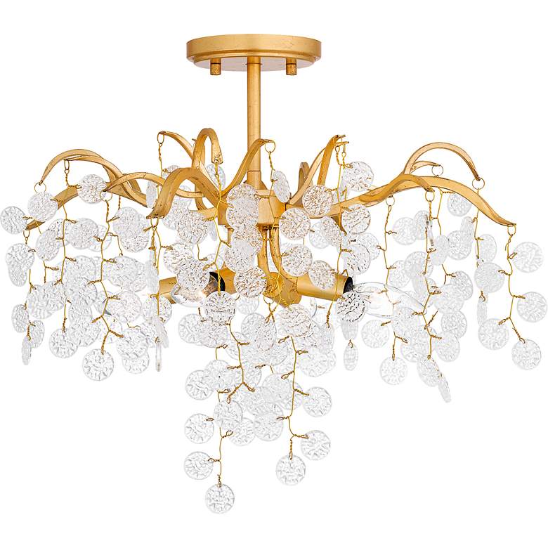 Image 4 Maple 4-Light Gold Leaf Semi-Flush Mount more views