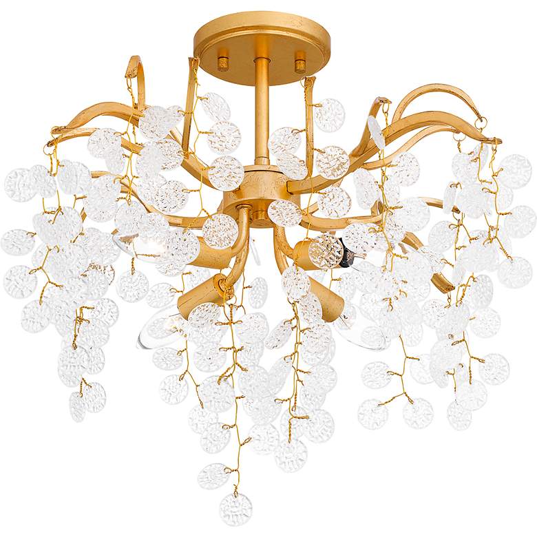 Image 5 Maple 4-Light Gold Leaf Semi-Flush Mount more views