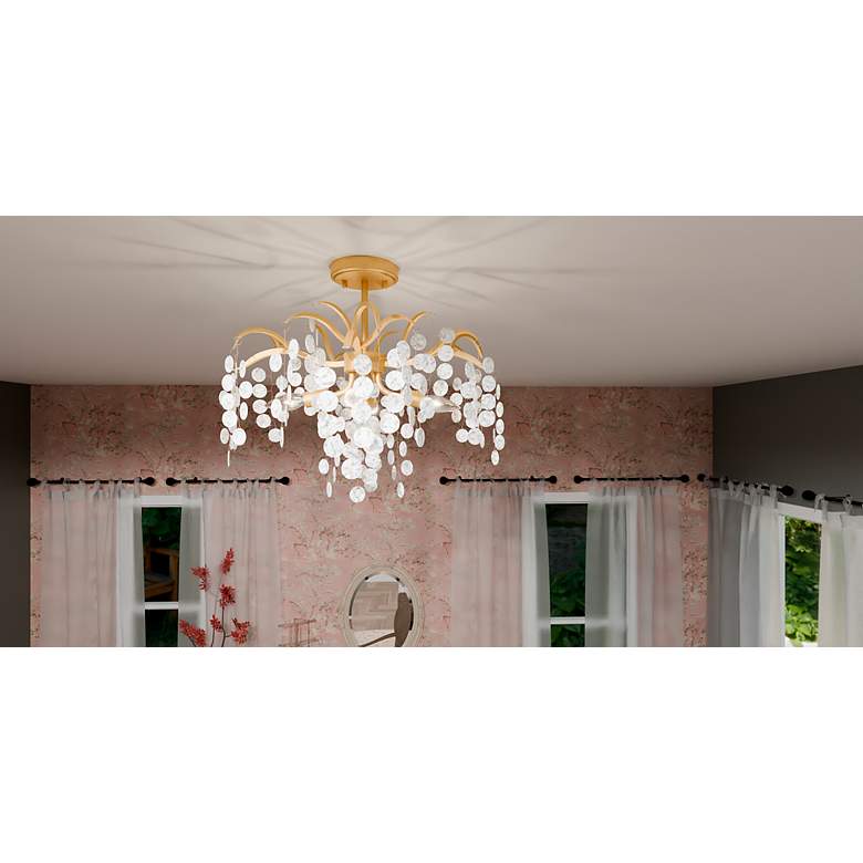 Image 7 Maple 4-Light Gold Leaf Semi-Flush Mount more views