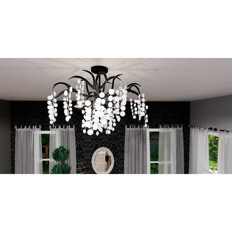 Image 7 Maple 6-Light Earth Black Semi-Flush Mount more views