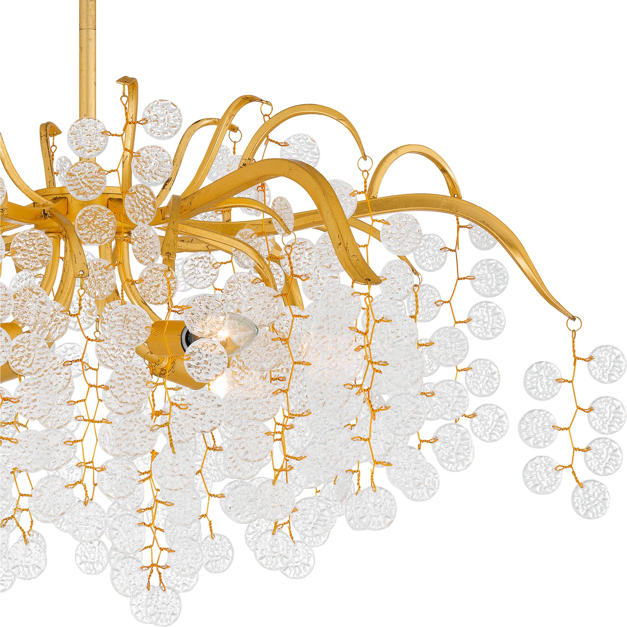 Maple 6-Light Gold Leaf Chandelier