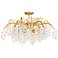 Maple 6-Light Gold Leaf Semi-Flush Mount